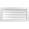 Ekena Millwork Vertical Surface Mount PVC Gable Vnt: Non-Functional, w/2"W x 1-1/2"H, Brickmould Frame, 28"W x 14"H GVPVE28X1402SN - alternate 1